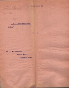 Document - CONNELLY, TATCHELL, DUNLOP COLLECTION: LEGAL PAPERS, 1920