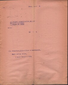 Document - CONNELLY, TATCHELL, DUNLOP COLLECTION: LEGAL PAPERS, 1917 - 1920