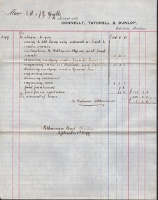 Document - CONNELLY, TATCHELL, DUNLOP COLLECTION: LEGAL PAPERS, 1895 to 1899