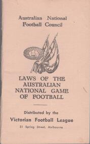 Document - LAWS OF THE AUSTRALIAN GAME OF FOOTBALL, 1972