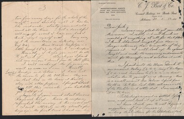 Document - LETTER FROM A. H. THOMAS 1912, 1912