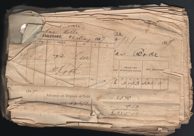 Document - GOLD SALE NOTES FOR NICHOLAS BOLLE, 1868 - 1887