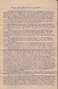 Document - COPY OF DIARY SENT BY SGT E. B. ROBINSON, WW 1