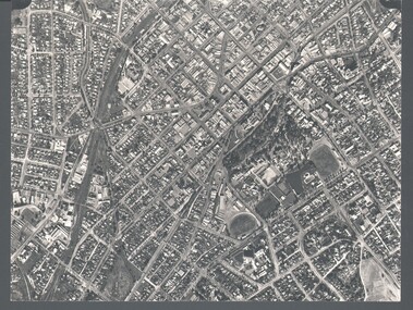 Photograph - WES HARRY COLLECTION: AERIAL VIEW OF BENDIGO CBD, 1966
