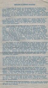 Document - RESOURCES OF BENDIGO GOLDFIELD, c1920