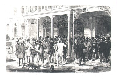 Photograph - WES HARRY COLLECTION: VICTORIA HOTEL AND STOCK EXCHANGE, 1880's ?