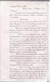 Document - HARRY BIGGS COLLECTION: GENERAL COMMITTEE NOTES, BOROUGH OF EAGLEHAWK, 9/4/1900