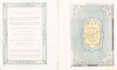 Document - HIS ROYAL HIGHNESS THE DUKE OF CORNWALL & YORK PRESENTATION FROM THE MUNICIPALITIES OF VICTORIA 1901, 1901