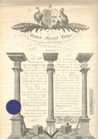 Document - FREEMASONS CERTIFICATE, 1925