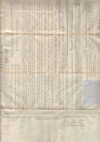 Document - TOWN LOT GRANT BY PURCHASE TO FREDERICK TAYLOR, 1854