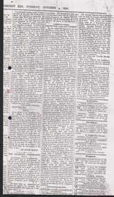 Document - HARRY BIGGS COLLECTION: SANDHURST BEES & BENEVOLENT ASYLUM, 1860 - 1870