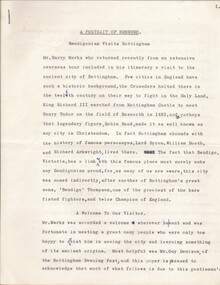 Document - HARRY BIGGS COLLECTION: A PORTRAIT OF BENDIGO