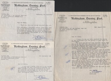 Document - HARRY BIGGS COLLECTION: NOTTINGHAM EVENING POST, !962 - 63