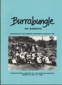 Document - HARRY BIGGS COLLECTION: BURRABUNGLE MT. KORONG, December 1988