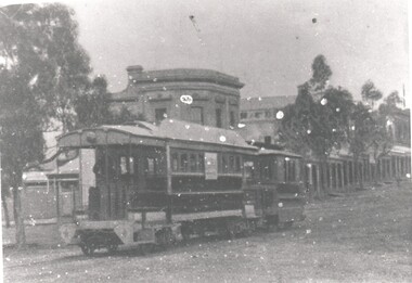 Photograph - HARRY BIGGS COLLECTION: STEAM TRAM, HIGH ST. EAGLEHAWK