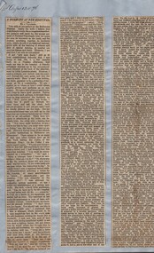 Newspaper - HARRY BIGGS COLLECTION: ARTICLES FROM 'THE ARGUS', 1876