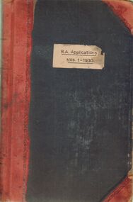 Document - LANDS OFFICE:   R. A. APPLICATIONS NOS. 1 - 1930, 1936