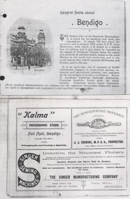 Document - HARRY BIGGS COLLECTION: BENDIGO DOCUMENTS
