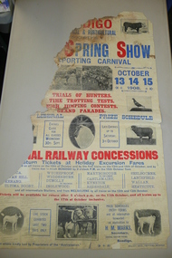 Document - BENDIGO SHOW POSTER, 1908