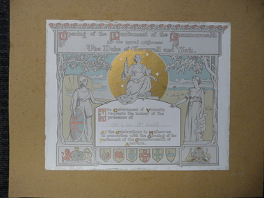 Document - OPENING OF PARLIAMENT INVITATION TO GEORGE LANSELL, 1901