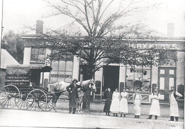 Photograph - HARRY BIGGS COLLECTION:  J NIXON'S CONFECTIONARY WORKS HIGH ST. BENDIGO, c1900