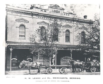 Photograph - HARRY BIGGS COLLECTION: H M LEGGO & CO.  MERCHANTS, BENDIGO