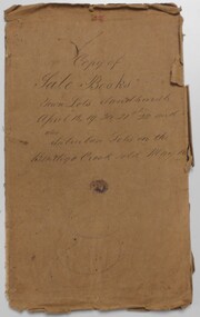 Document - LANDS OFFICE:  SANDHURST CROWN LAND SOLD BY AUCTION 1854