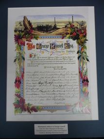 Document - ILLUMINATED ADDRESS TO GEORGE LANSELL, 2001