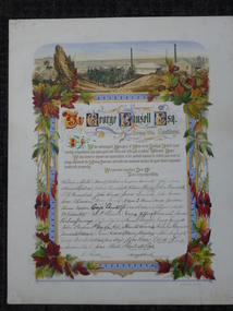 Document - WELCOME HOME PRESENTATION TO GEORGE LANSELL, 1880's