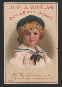 Postcard - HARRY BIGGS COLLECTION: BUSINESS CARD, Pre 1891