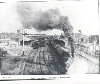 Photograph - HARRY BIGGS COLLECTION: RAILWAY STATION BENDIGO, 1870's ?