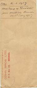 Document - COHN BROTHERS COLLECTION: FINANCIAL STATEMENTS, 1911 & 1926 - 1927