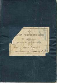 Document - COHN BROTHERS COLLECTION: BANK BOOK, 31/10/1887 to 1/2/1888