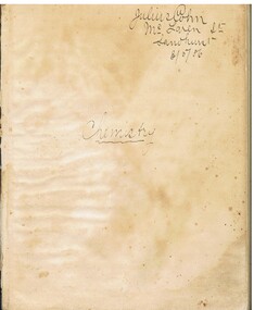 Document - COHN BROTHERS COLLECTION: JULIUS COHN RECIPE AND ANALYSIS BOOK