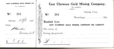 Document - MCCOLL, RANKIN AND STANISTREET  COLLECTION: EAST CLARENCE GOLD MINING COMPANY, 1940 -1941