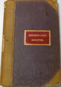 Document - RESIDENCE AREAS REGISTER: SANDHURST VOLUME 7, 1886 - 1887