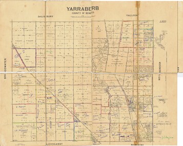 Map - JACK FLYNN COLLECTION:   YARRABERB, NO date visible