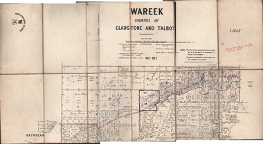 Map - JACK FLYNN COLLECTION:   WAREEK, Examined 1918