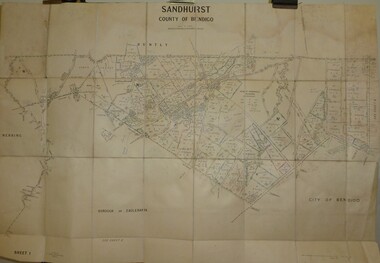 Map - JACK FLYNN COLLECTION:  SANDHURST SHEET 1, January 1947