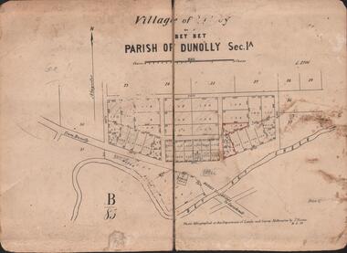 Map - JACK FLYNN COLLECTION:  VILLAGE OF BETLEY, 30/06/1874