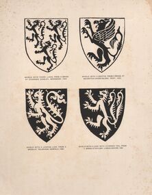 Drawing - NORMAN PENROSE COLLECTION:  SHIELDS - LIONS