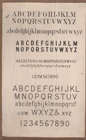 Document - NORMAN PENROSE COLLECTION:  LETTERING EXAMPLES