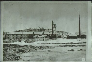 Slide - ALBERT RICHARDSON COLLECTION: KOCH'S PIONEER QUARTZ CRUSHING BATTERY, LONG GULLY