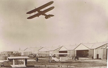 Postcard - BASIL WATSON COLLECTION: POSTCARD - MONTROSE AERODROME, UK, ca. 1914