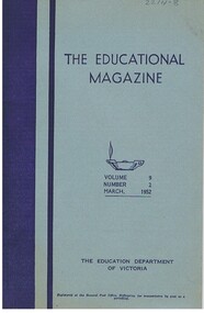 Magazine - NORMAN PENROSE COLLECTION:  THE EDUCATIONAL MAGAZINE, 1952