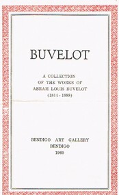 Document - NORMAN PENROSE COLLECTION:  CATALOGUE OF BUVELOT ART, 1960