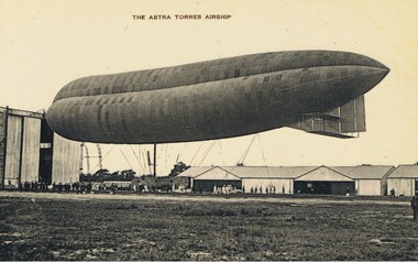 Postcard - BASIL WATSON COLLECTION: POSTCARD - AIRSHIP (ASTRA TORRES), ca. 1914