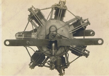 Photograph - BASIL WATSON COLLECTION: POSTCARD. A  SEVEN CYLINDER ROTARY ENGINE, ca. 1914