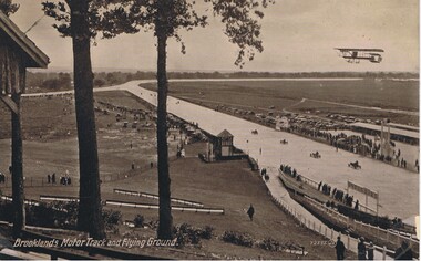 Postcard - BASIL WATSON COLLECTION: POSTCARD. BROOKLANDS MOTOR TRACK AND FLYING GROUND, ca. 1914