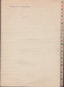 Document - MCCOLL, RANKIN AND STANISTREET COLLECTION: NORTH VIRGINIA GMC N L - INDEX OF EMPLOYEES